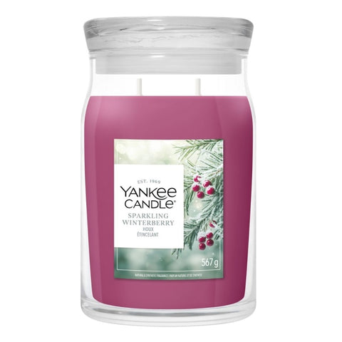 Yankee Candle – Sparkling Winterberry – Signature 2 Docht Duftkerze – 567g – Neues Design